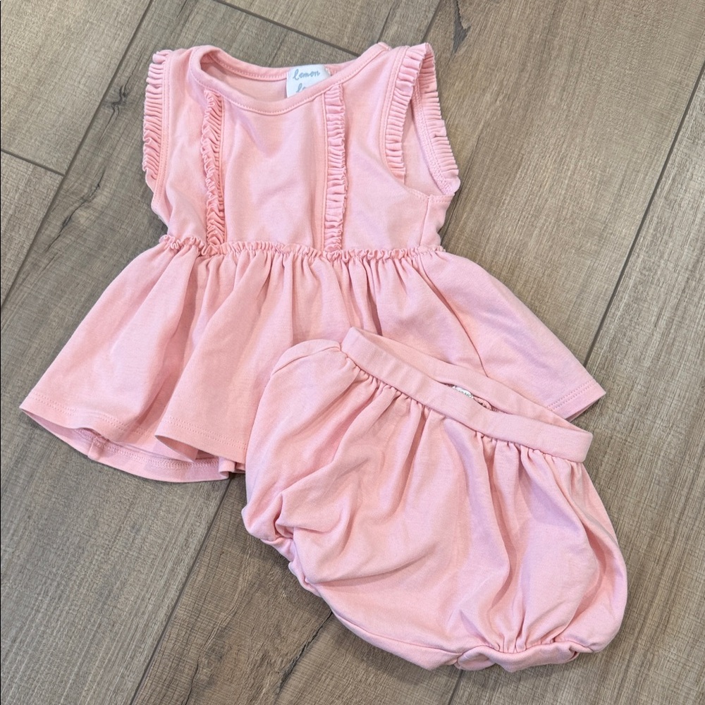 Charming Pink Ruffled Diaper Cover Set